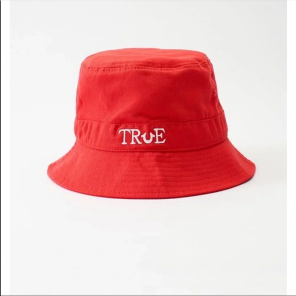 True Religion Accessories - True Religion Red True Bucket Hat